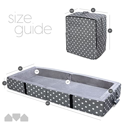 Portable Folding Floor Sleeper Cot With Washable Fitted Sheet For Toddler Travel And Home Use