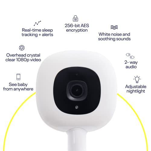 Baby Monitor With Wall Mount 1080p Wi Fi Camera Sleep And Breathing Motion Tracking Night Vision Two Way Audio Alerts