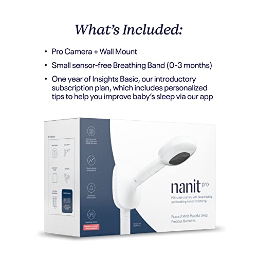 Nanit Smart Baby Monitor And Wall Mount With Wi Fi HD Video Sleep Coach Breathing Motion Tracking And 2 Way Audio