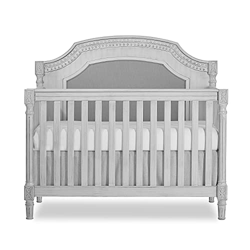 Evolur Julienne 5 in 1 Convertible Crib With Kiln Dried Hardwood Frame And Timeless French Country Craftsmanship