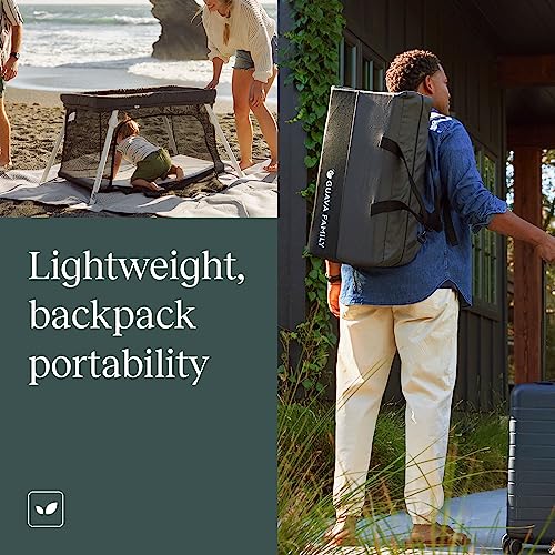 Portable Travel Crib With Lightweight Backpack Design And Certified Safe Foldable Play Yard Mattress