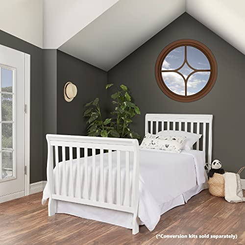 4-In-1 Convertible Mini Crib In White With Greenguard Gold Certified And Non-Toxic New Zealand Pinewood