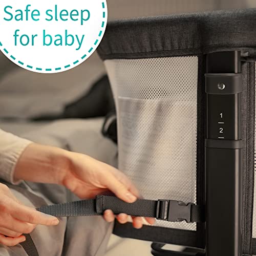 Bedside Bassinet With Breathable Mesh For Safe Co Sleeping