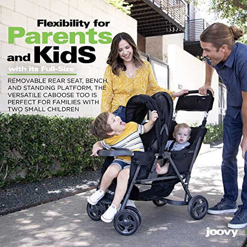 Versatile Sit And Stand Double Stroller With Universal Car Seat Adapter And 3 Way Reclining Seats