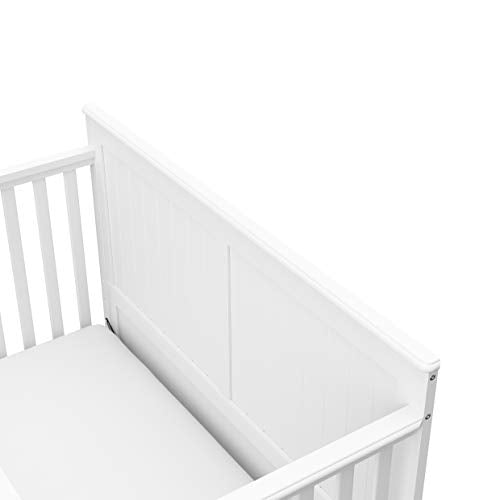Greenguard Gold Certified Convertible Crib With Drawer And Five In One Functionality White