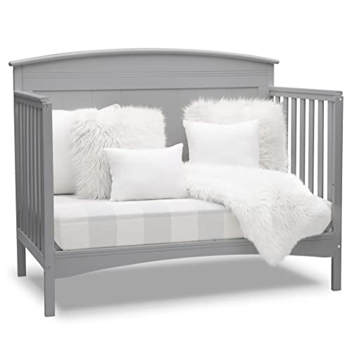 Solid Panel 4 In 1 Convertible Baby Crib For Nursery Converts To Toddler Bed Daybed And Full Bed
