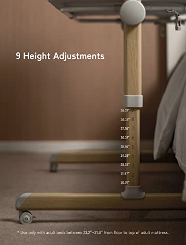 Safe Close Bedside Bassinet Newborn With Adjustable Height