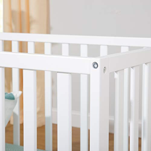 White 4in1 Convertible Crib With Greenguard Gold Certification For Safe Sleep And Growth