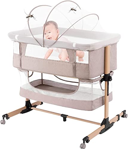 3 In 1 Baby Bassinet Bedside Crib Adjustable Portable Co Sleeper For Newborns Safe Comfortable