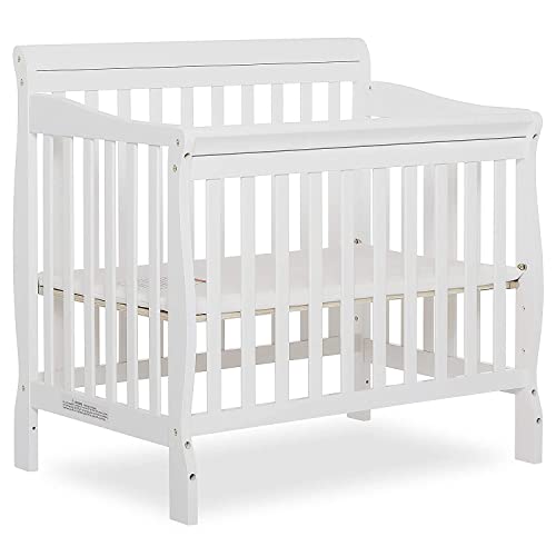 4-In-1 Convertible Mini Crib In White With Greenguard Gold Certified And Non-Toxic New Zealand Pinewood