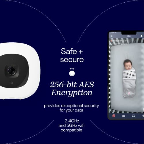 Baby Monitor With Wall Mount 1080p Wi Fi Camera Sleep And Breathing Motion Tracking Night Vision Two Way Audio Alerts