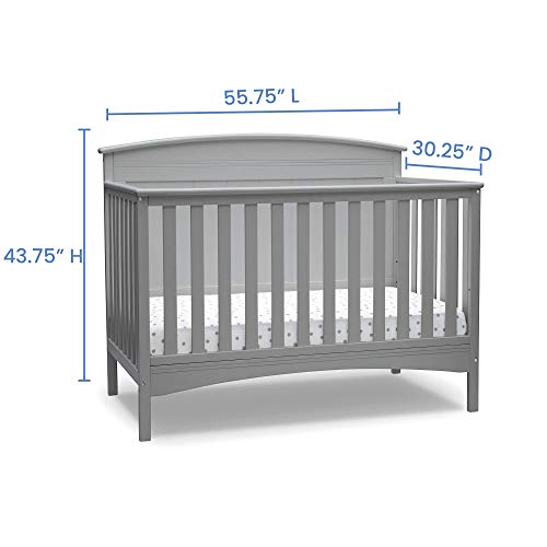 Solid Panel 4 In 1 Convertible Baby Crib For Nursery Converts To Toddler Bed Daybed And Full Bed