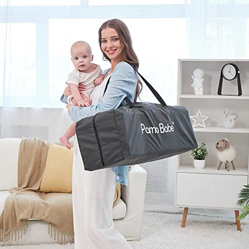 Pamo Babe Deluxe Nursery Center Foldable Playard With Bassinet Mattress Changing Table For Newborns Zero To Three Years