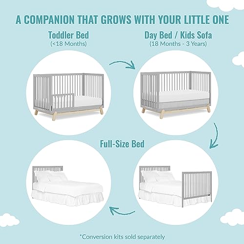 Dream On Me Hygge 5 In 1 Convertible Crib With Sustainable Pinewood And Easy Clean Finish