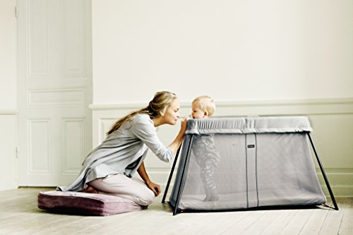 Travel Crib Light Portable Baby Crib With Easy Setup And Airy Design Removable Mattress