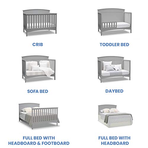 Solid Panel 4 In 1 Convertible Baby Crib For Nursery Converts To Toddler Bed Daybed And Full Bed