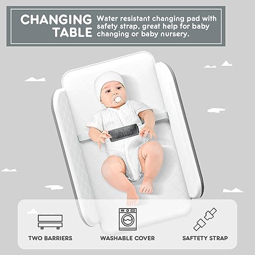 Baby Bassinet Bedside Sleeper With Mosquito Net And Rocking