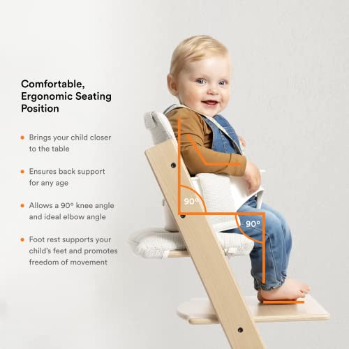 Stokke Tripp Trapp High Chair Adjustable Convertible For Life With Baby Set And Removable Harness