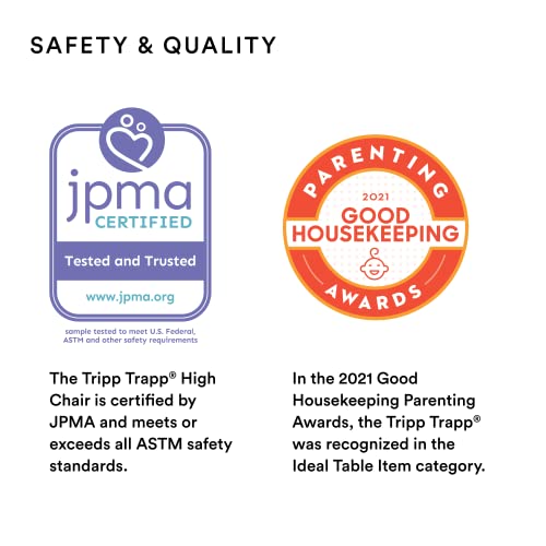 Stokke Tripp Trapp High Chair Adjustable Convertible For Life With Baby Set And Removable Harness