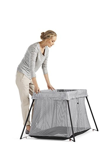 Travel Crib Light Portable Baby Crib With Easy Setup And Airy Design Removable Mattress