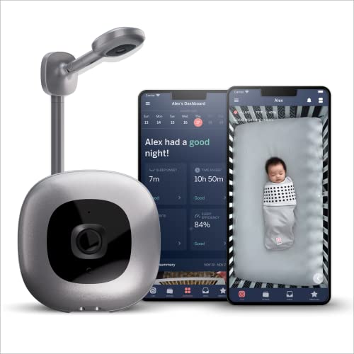 Baby Monitor With Wall Mount 1080p Wi Fi Camera Sleep And Breathing Motion Tracking Night Vision Two Way Audio Alerts