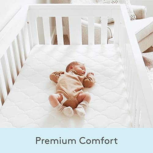 Safe Breathable Dual Layer Crib Mattress With Removable Washable Cover For Baby And Toddler Sleep