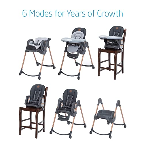 6 In 1 High Chair For Years Of Growth With 5 Recline Positions And 9 Height Settings