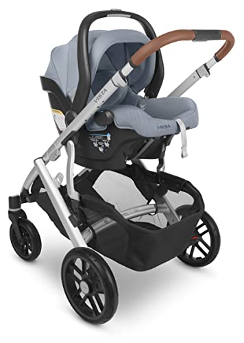 Mesa V2 Infant Car Seat With Merino Wool And Base SMARTSecure Installation Adjustable Headrest And Side Impact Protection