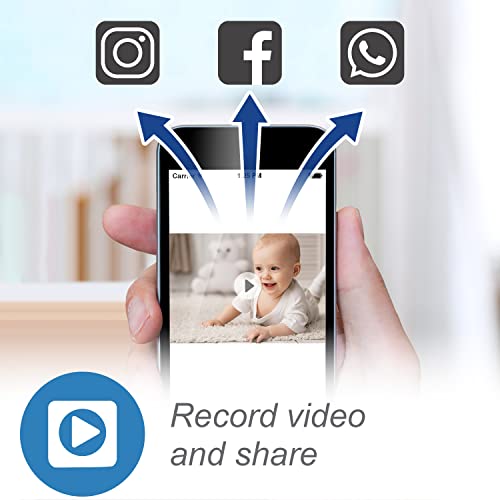 1080p HD Smart WiFi Baby Monitor With 2 Cameras, 360 Degree Pan And Tilt, 10X Zoom, Night Vision, Two Way Talk And Motion Detection