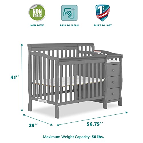 Dream On Me Jayden 4 In 1 Mini Convertible Crib And Changer Greenguard Gold Certified