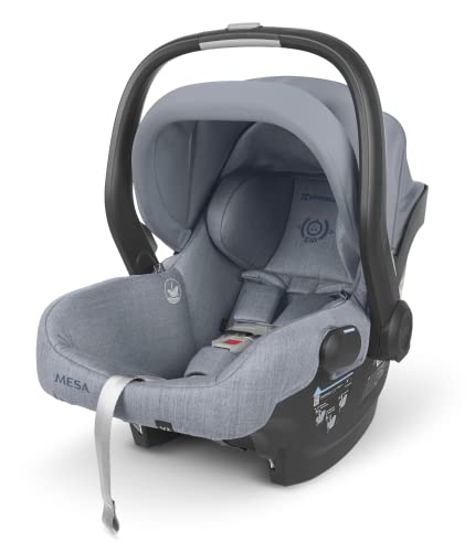 Mesa V2 Infant Car Seat With Merino Wool And Base SMARTSecure Installation Adjustable Headrest And Side Impact Protection