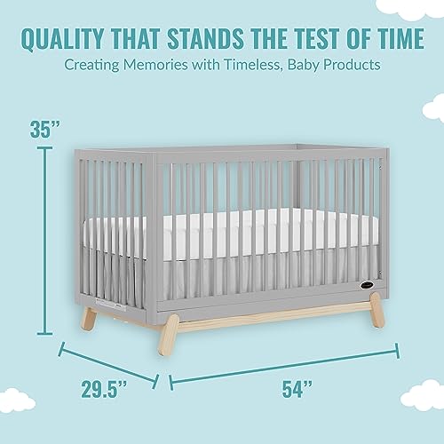 Dream On Me Hygge 5 In 1 Convertible Crib With Sustainable Pinewood And Easy Clean Finish