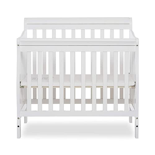 4-In-1 Convertible Mini Crib In White With Greenguard Gold Certified And Non-Toxic New Zealand Pinewood