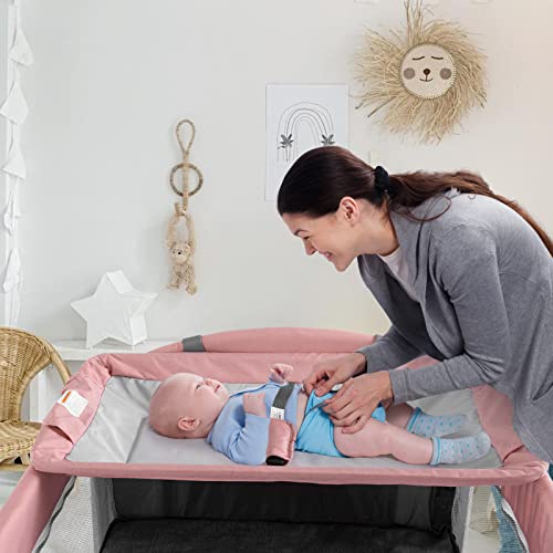 Multifunctional Baby Crib With Mattress And Bedside Sleeper Portable Foldable Bassinet For Newborns