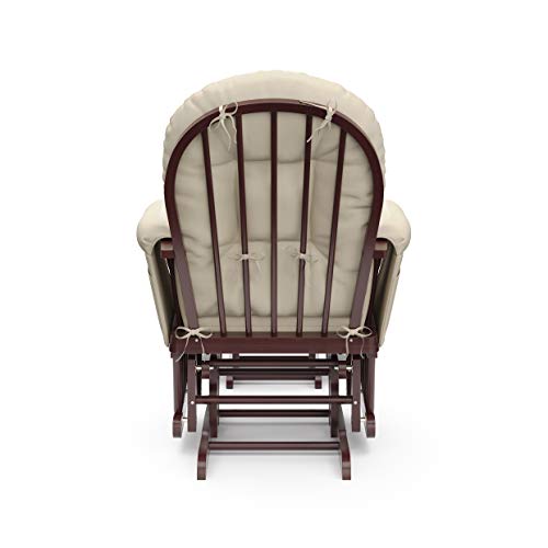 Storkcraft Premium Hoop Glider And Ottoman With Padded Cushions And Storage Pocket