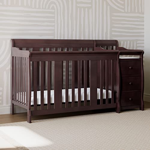 Storkcraft Portofino 5in1 Convertible Crib and Changer With 3 Drawers and Changing Pad