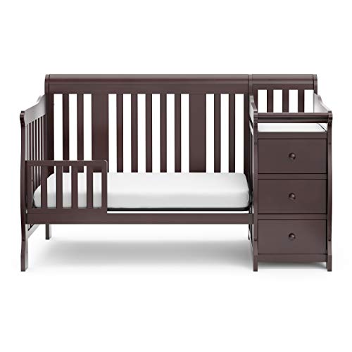 Storkcraft Portofino 5in1 Convertible Crib and Changer With 3 Drawers and Changing Pad