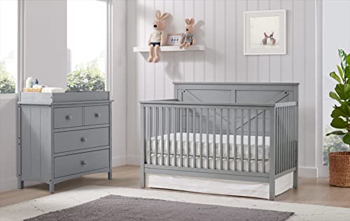 Oxford Baby Four In One Convertible Crib With Greenguard Gold Certification And Durable Safe Nursery