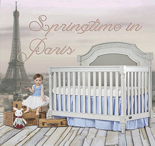 Evolur Julienne 5 in 1 Convertible Crib With Kiln Dried Hardwood Frame And Timeless French Country Craftsmanship