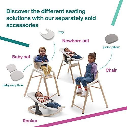 Wooden Baby High Chair With Quick One Second Adjustment And Easy Clean Ergonomic Design From Birth