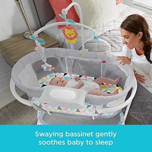 Fisher Price Soothing Motions Bassinet With Dual Mode Lighting And Soothing Projection