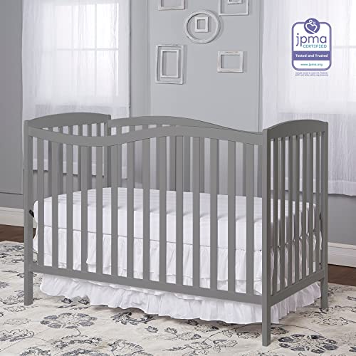 5-In-1 Convertible Crib In Steel Grey Finish Grows With Baby Converts To Toddler Bed Daybed And Full-Size Bed