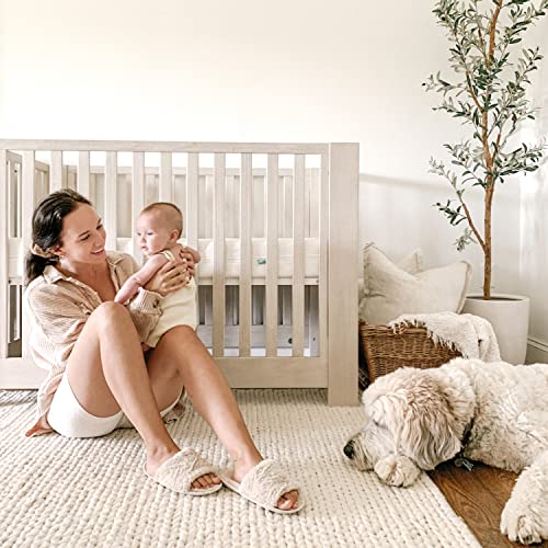Safe Breathable Dual Layer Crib Mattress With Removable Washable Cover For Baby And Toddler Sleep