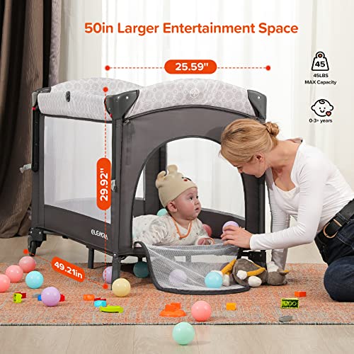 4 In 1 Baby Bedside Bassinet Crib With Diaper Change Station And Pack And Play Mattress