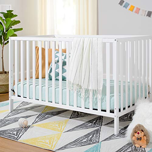 White 4in1 Convertible Crib With Greenguard Gold Certification For Safe Sleep And Growth