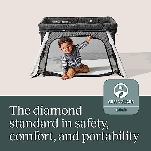 Portable Travel Crib With Lightweight Backpack Design And Certified Safe Foldable Play Yard Mattress