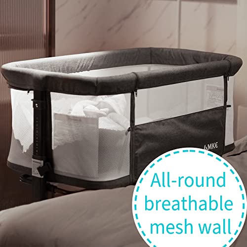 Bedside Bassinet With Breathable Mesh For Safe Co Sleeping