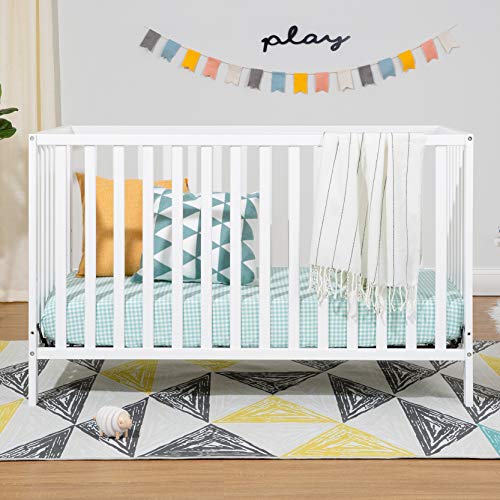 White 4in1 Convertible Crib With Greenguard Gold Certification For Safe Sleep And Growth