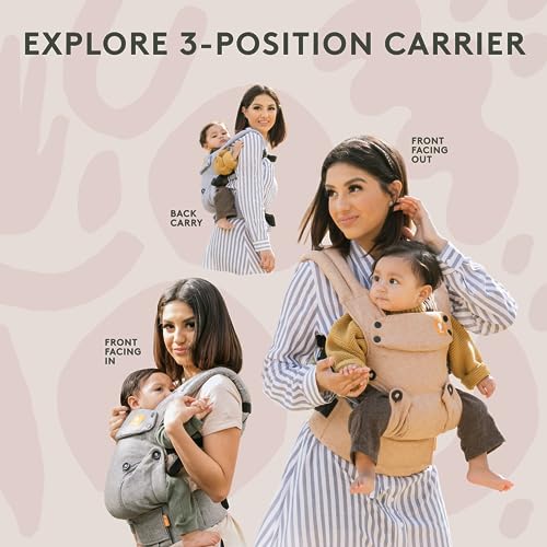 Ergonomic Baby Carrier For Newborn To Toddler 7 To 45 Lb Front And Back Carry Lightweight
