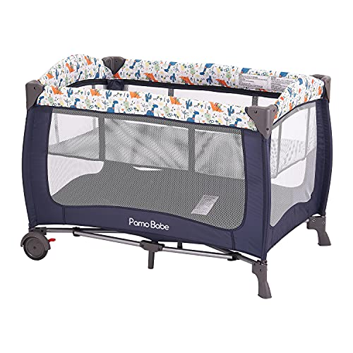 Portable Baby Nursery Center Play Yard With Wheels Multi Purpose Crib Changing Table Bassinet And Storage Organizer